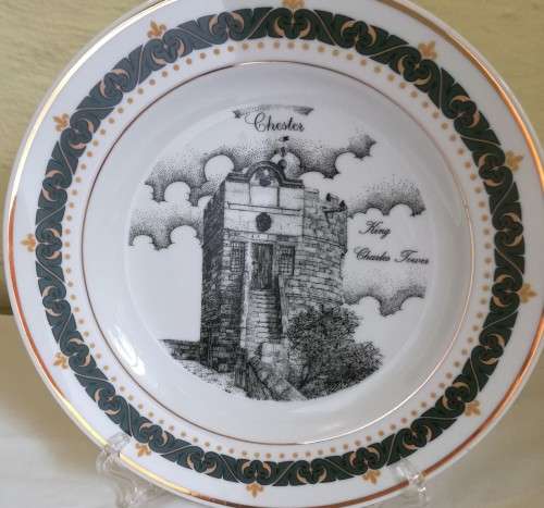 GERALD SWAN LIMITED EDITION PLATE - CHESTER - KING CHARLES TOWER