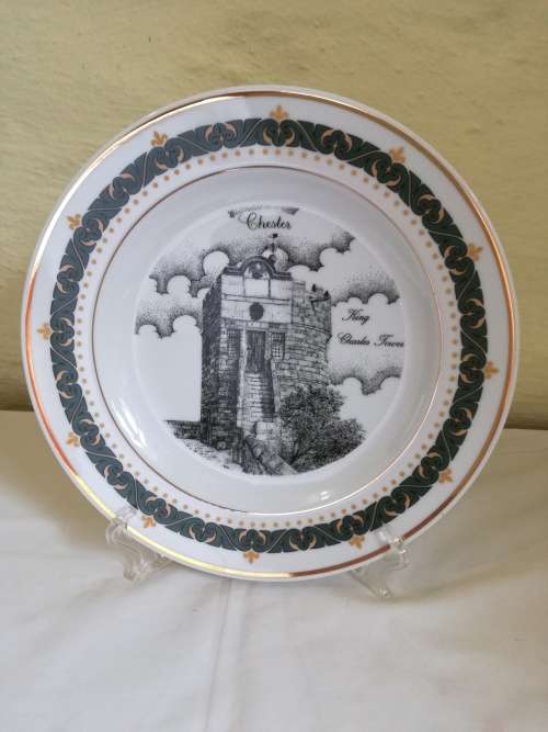 GERALD SWAN LIMITED EDITION PLATE - CHESTER - KING CHARLES TOWER