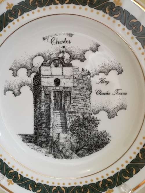 GERALD SWAN LIMITED EDITION PLATE - CHESTER - KING CHARLES TOWER