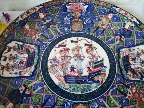 LARGE BWA JAPAN DECORATIVE PLATE