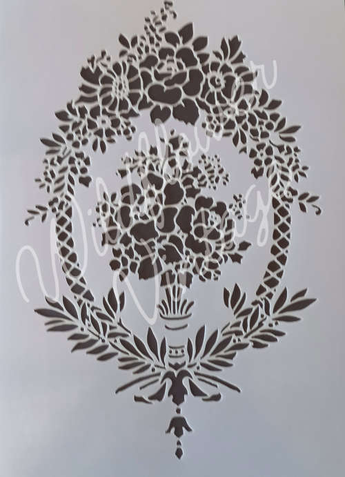 A4 HIGH QUALITY CRAFT STENCIL - FLOWER FRAME - 035