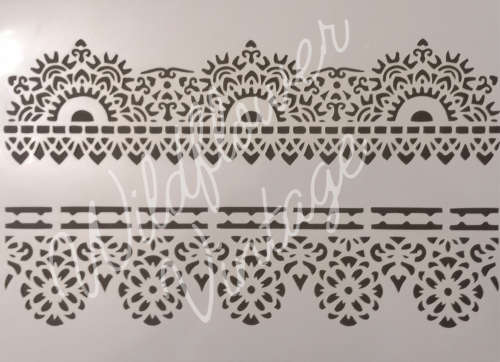 A4 - HIGH QUALITY CRAFT STENCIL - DOUBLE MOROCCAN LACE - 037