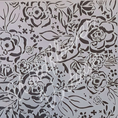 30 X 30 CM HIGH QUALITY CRAFT STENCIL - BOTANICAL LACE - 012