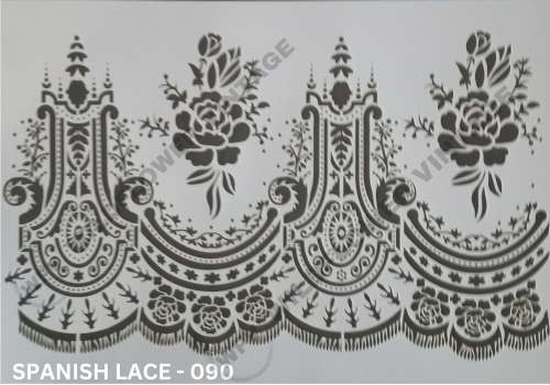 A3 - HIGH QUALITY MYLAR CRAFT STENCIL - SPANISH LACE - 090