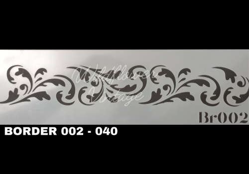 33 X 10CM HIGH QUALITY CRAFT BORDER STENCIL-BR002 - 040