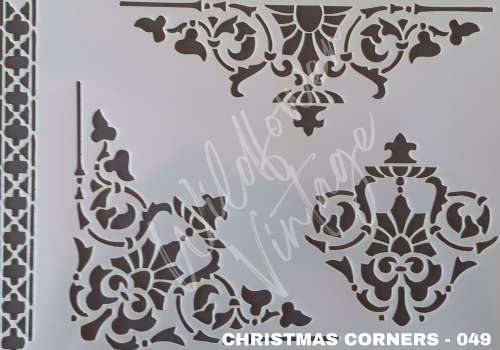 A5 - HIGH QUALITY CRAFT STENCIL - CHRISTMAS CORNERS AND BORDERS - 049