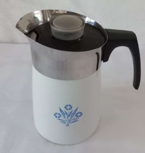 VINTAGE CORNINGWARE 6  CUP COFFEE PERCULATOR