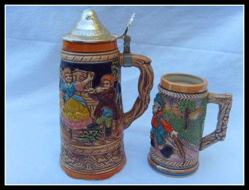 2 X GERMAN BEER MUGS