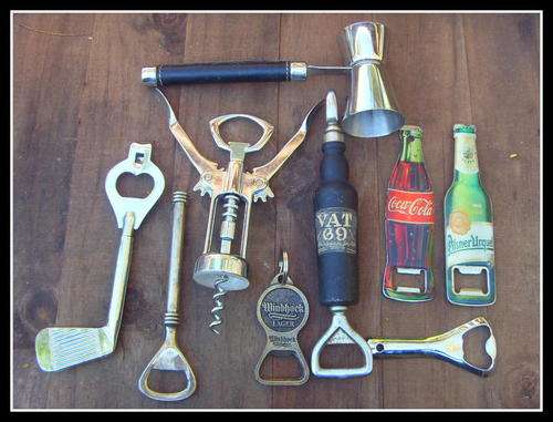 ASSORTMENT BOTTLE OPENERS/TOT MEASURE