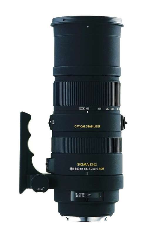 SIGMA 150-500mm F1:5-6.3 APO DG HSM (OPTICAL STABILIZER) ZOOM Lens for NIKON DSLR + Case