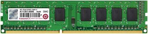 Transcend JetRam - 4GB 1Rx8 DDR3 1600 U