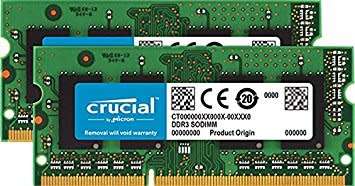Crucial 8GB  DDR3L 1600 SODIMM 1.35V NOTE BOOK  MEMORY -RAM