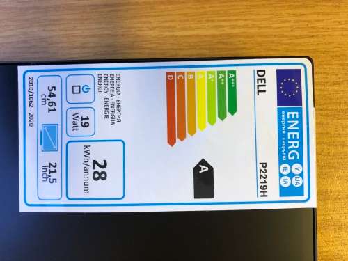 DELL P2219H 21.5" 54.61CM 19 WATT 1920 x 1080 at 60 Hz 16.7M COLOUR VGA HDMI & D-PORT & USB INPUT