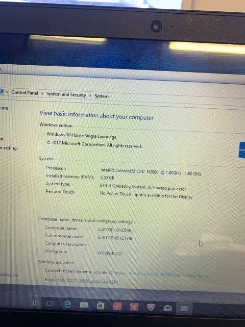LENOVO IdeaPad 110-15IBR Celeron N3060 1.6GHz 4GB RAM 500GB HDD