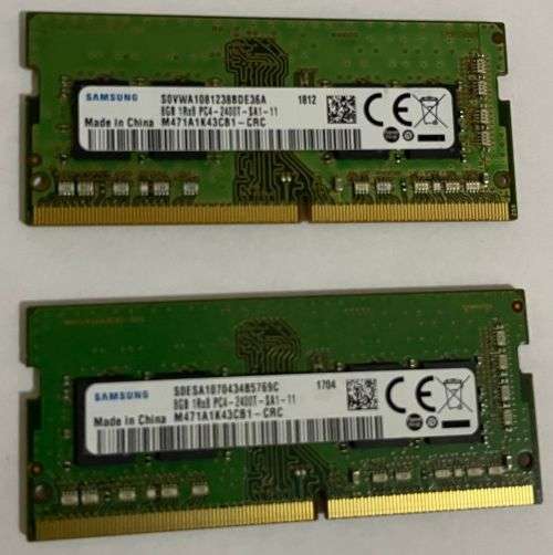 8GB PC4-2400T-SA1-11 1Rx8 2400MHz PC4-  Laptop / Notebook Ram  DDR4 (M471A1K43CB1)