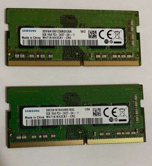 8GB PC4-2400T-SA1-11 1Rx8 2400MHz PC4-  Laptop / Notebook Ram  DDR4 (M471A1K43CB1)