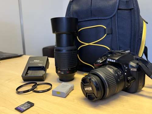 NIKON D5300 with 2 Lens & accessories  *Nikon D5300 DSLR Camera Body *Nikon 18-55mm DX Lens + UV fil