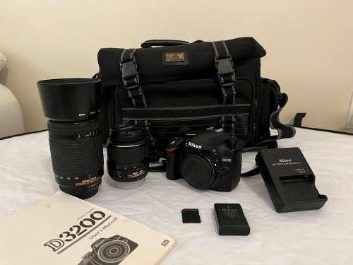 NIKON D3200 with  1x NIKON 18-55mm Lens 1x NIKON 70-300mm lens