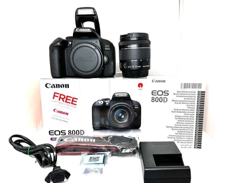 Canon EOS 800D with Lens and accessories