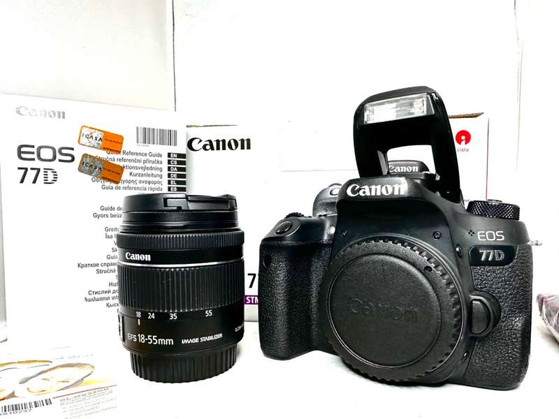Canon EOS 77D with Lens and accessories