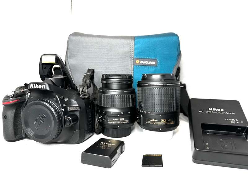Nikon D5200 DSLR Camera with 2 x Lens and accessories