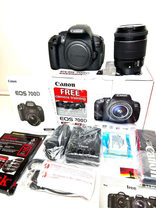 Canon EOS 700D with Lens and Accessories  * The Canon EOS 700D DSLR Camera Body  * Canon 18-55mm Af/