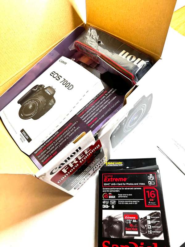 Canon EOS 700D with Lens and Accessories  * The Canon EOS 700D DSLR Camera Body  * Canon 18-55mm Af/