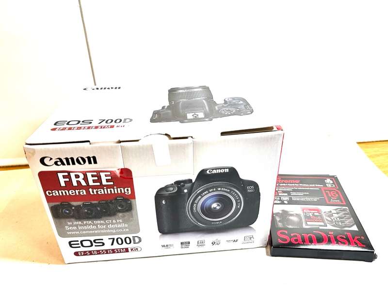 Canon EOS 700D with Lens and Accessories  * The Canon EOS 700D DSLR Camera Body  * Canon 18-55mm Af/