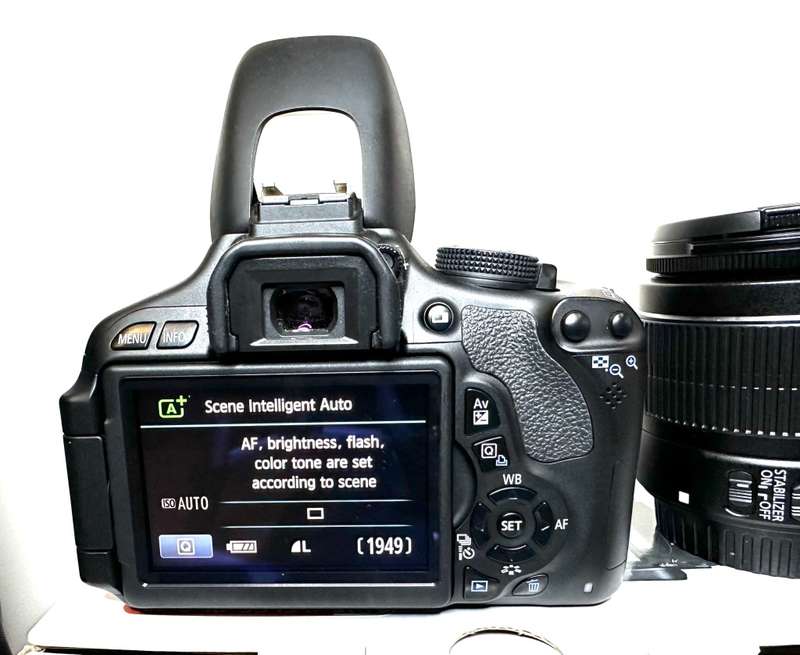 Canon EOS 600D DSLR Camera with Canon EFS 18-55mm AF/MF macro Lens  Canon EFS 55-250mm Zoom Lens Ori