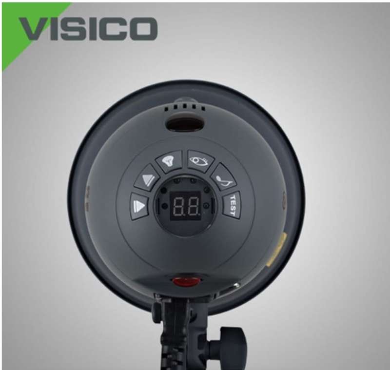 Visico PRO VL 300 Watt PLUS: 2X Flash Head Softbox Studio Kit VL-300P-SBK