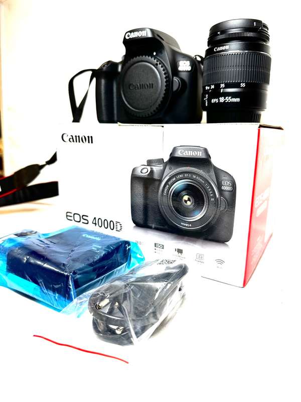 Canon 4000D DSLR camera with  Canon 18-55mm Kit Lens & accessories