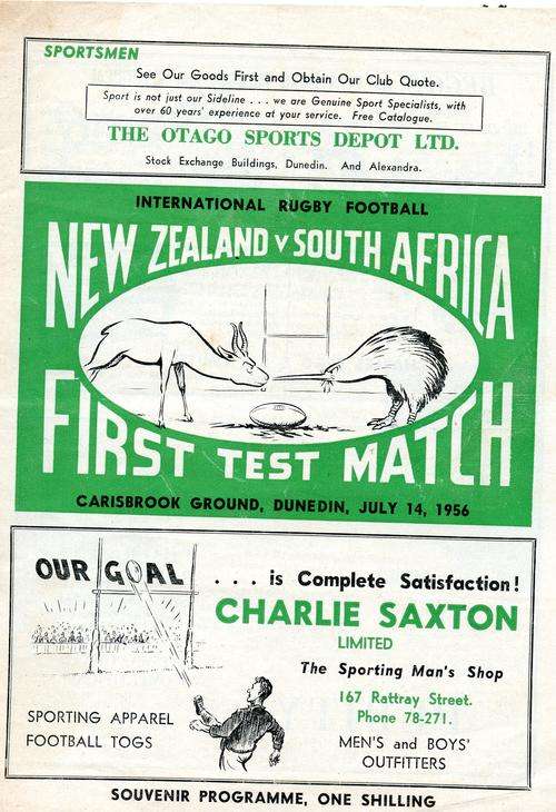 South Africa v All Blacks 1st Test 1956