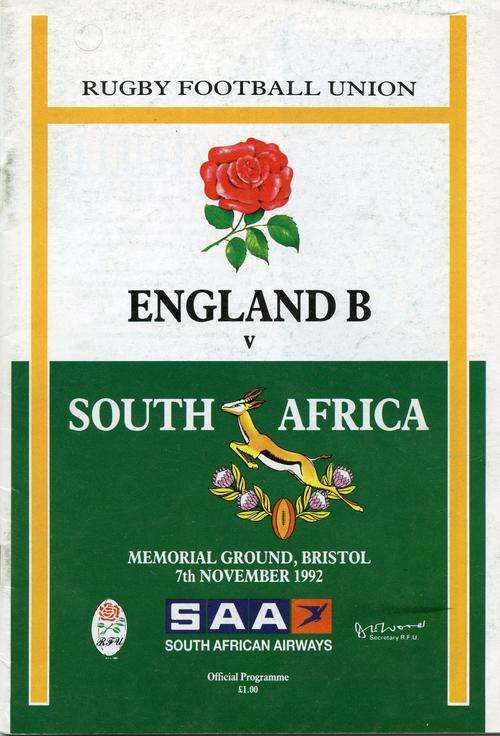 Sth Africa v England B 1992