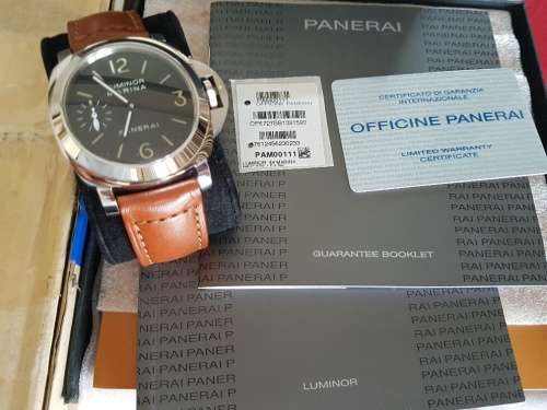 PANERAI LUMINOR MARINA PAM111 PAM00111 LIMITED PRODUCTION LUXURY WATCH- AS NEW - FULL SET