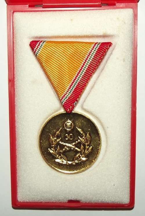 Old Hungary Army Communist Era 30 Year Full Size Medal in Original Box