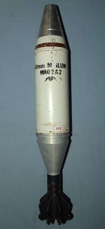 SADF 60mm Parachute Illumination Mortar Round
