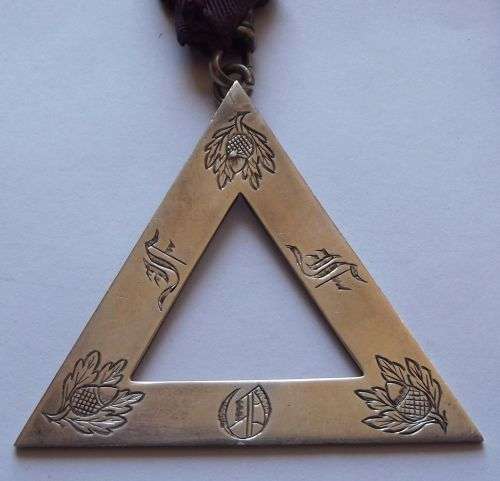 Rare Large Hallmarked Silver London 1905 Masonic Freemason Medal
