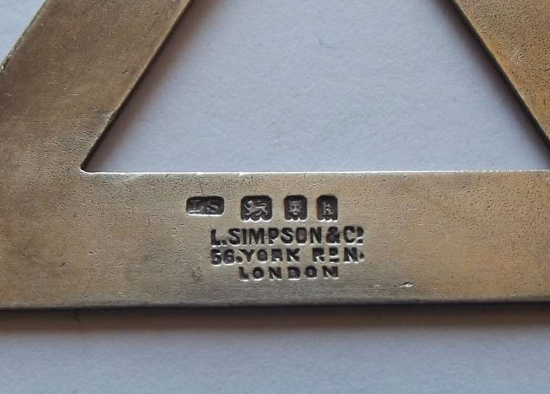 Rare Large Hallmarked Silver London 1905 Masonic Freemason Medal