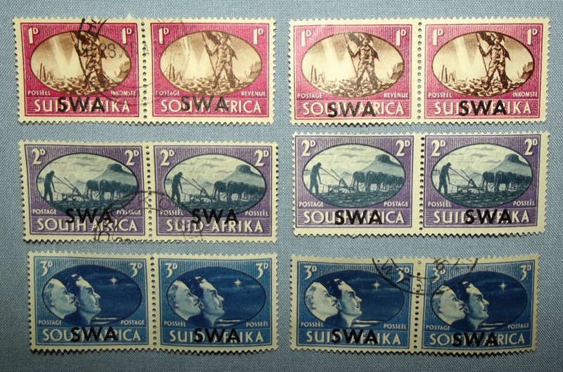 12 Old South Africa Marked South West Africa Stamps