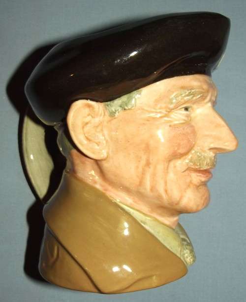 Large Royal Doulton Field Marshall Montgomery Toby Jug
