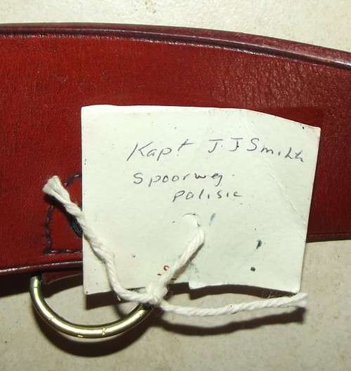 Old Brown Leather Sam Browne Belt With Cross Strap