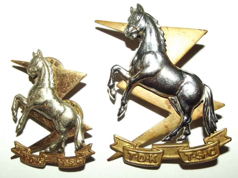 SADF Technical Service Corps Metal Cap and Collar Badges