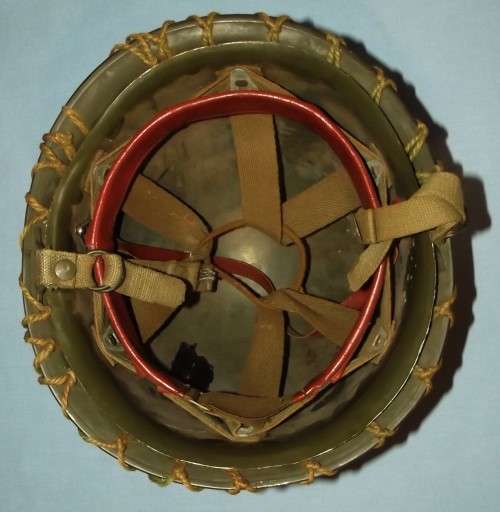 1970's SADF Army "Staaldak" Green Steel Helmet + Netting + Inner