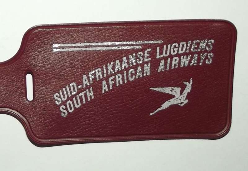 Old SAA Airways Flying Springbok Luggage Tag