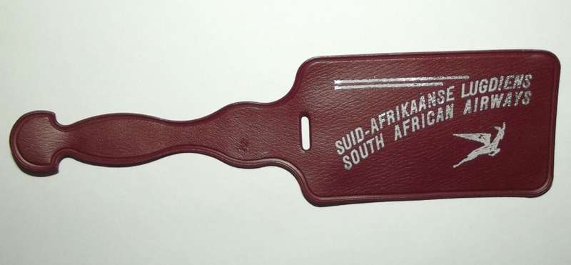 Old SAA Airways Flying Springbok Luggage Tag