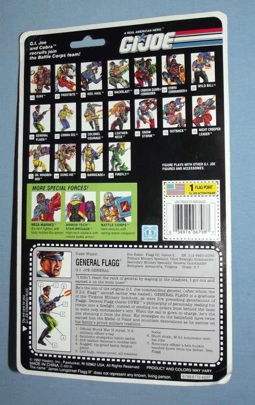 1993 GI Joe General Flagg Hasbro Action Figure - Still Sealed in Packet