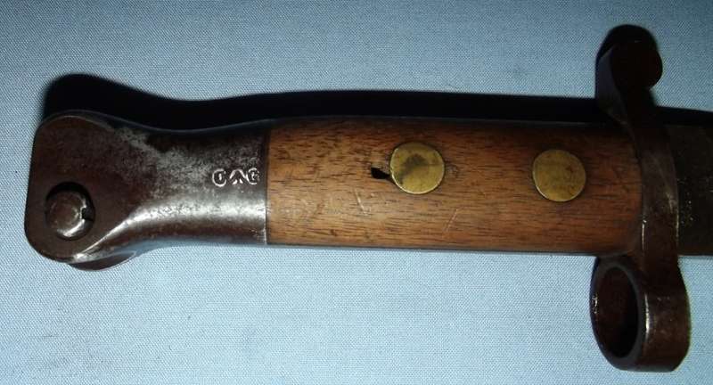 Original Boer War Pattern 1888 Bayonet Complete With Leather Scabbard and Frog