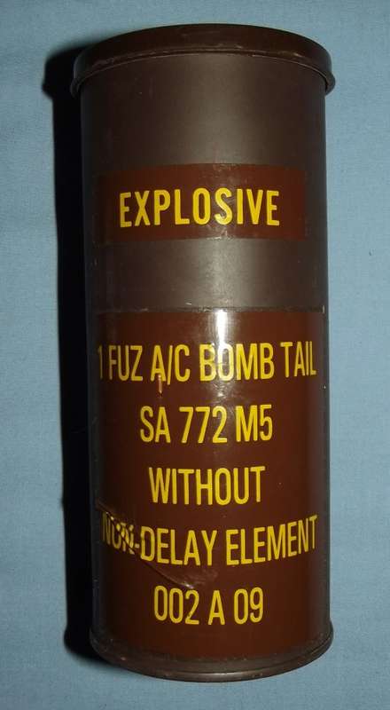 SADF Explosive Bomb Tail Nutria Container