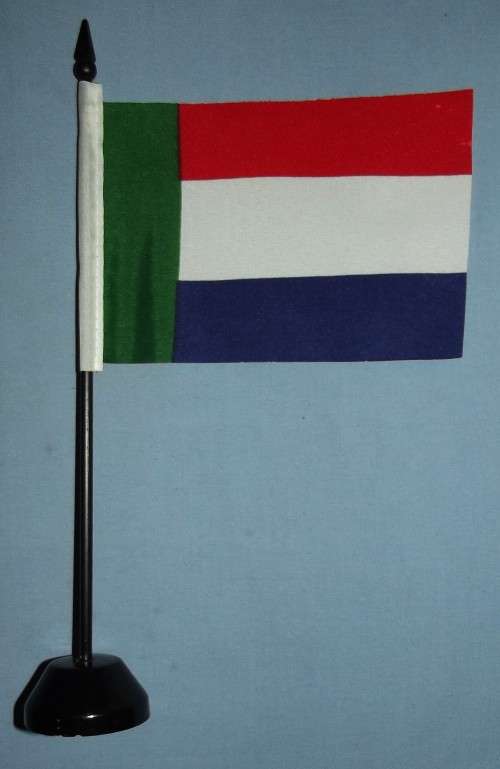 Old ZAR "Vierkleur" Desk Flag