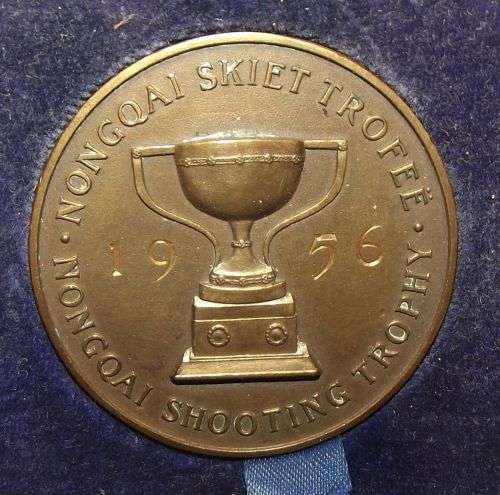 1956 SA Police News Magazine "Nongqai" Shooting Trophy Bronze Medal